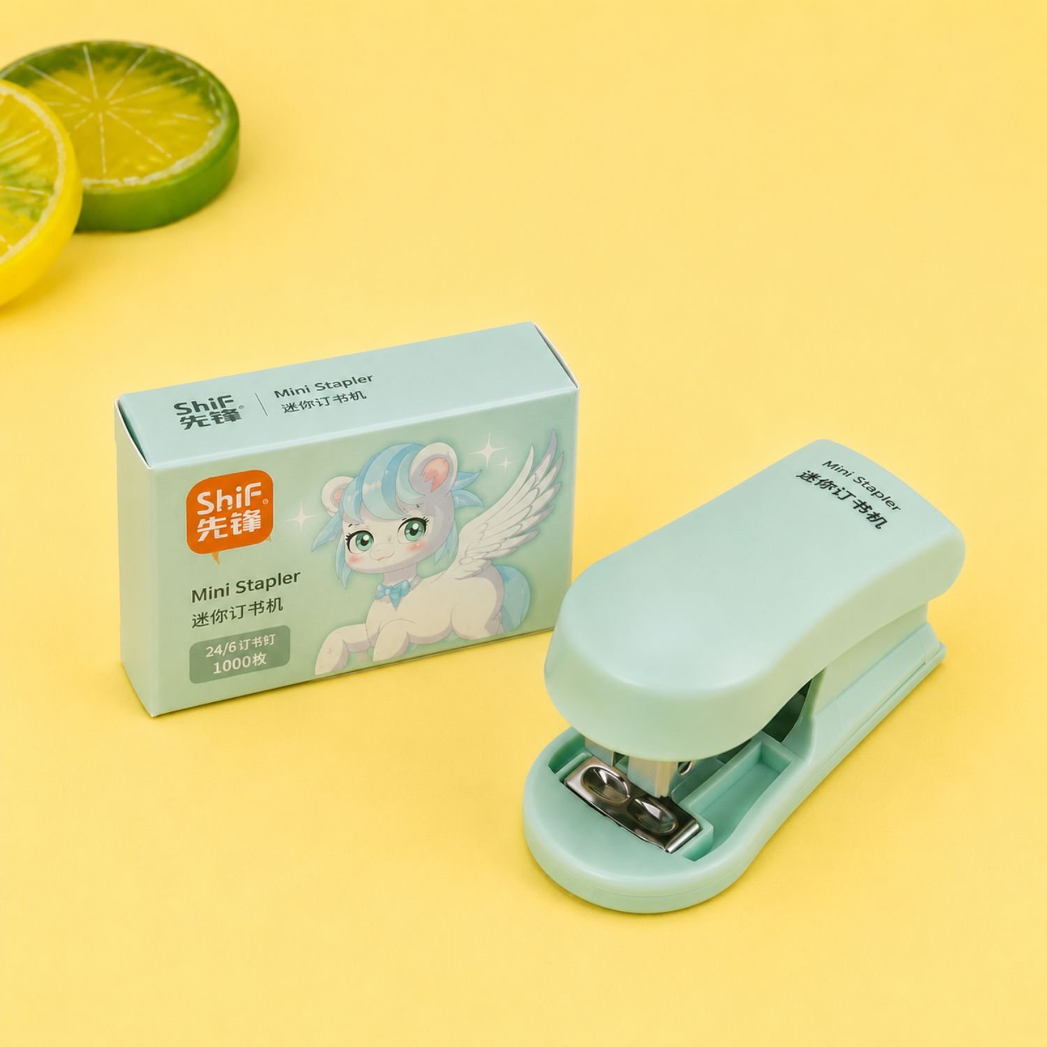 Mint Green Mini Pony Stapler with Staples Set | Cute Desk Stapler for School & Office - Image 2