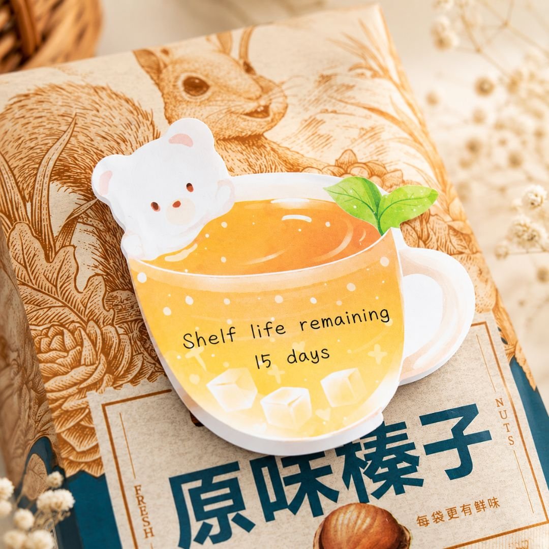 Bear Sticky Notes – Orange Soda Design, 30 Sheets - Image 2