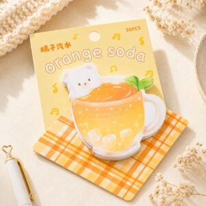 Bear sticky notes Orange Soda design