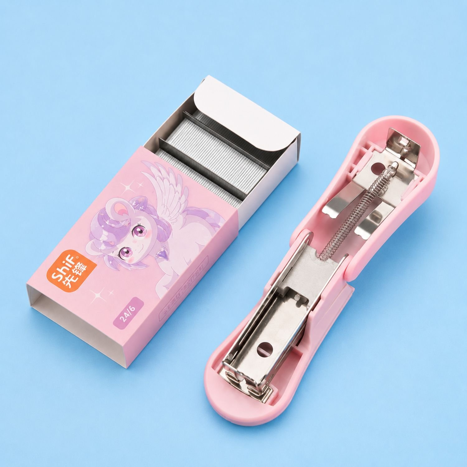 Pink Princess Pony Stapler Set | Cute Mini Stapler with Staples - Image 4