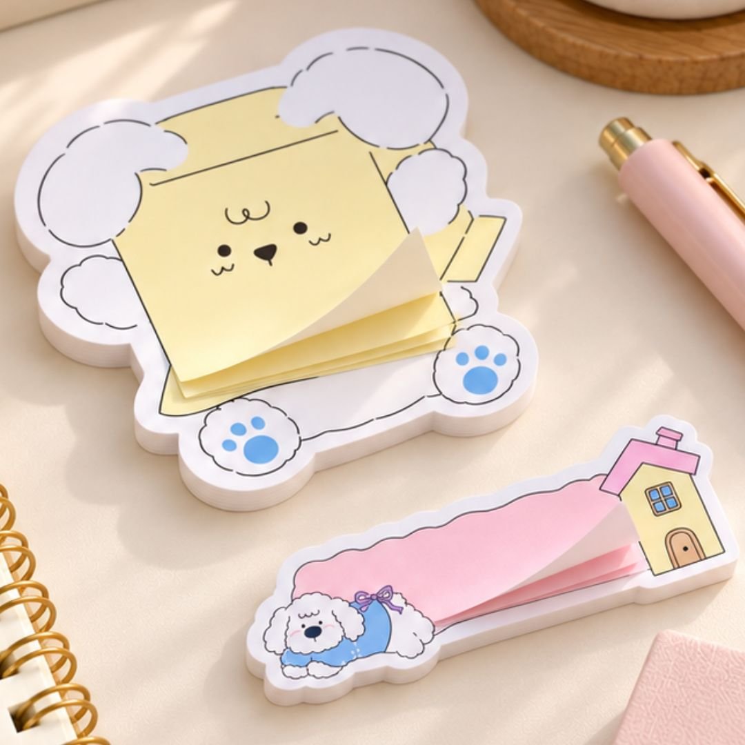 Cute Dog Sticky Notes Set – Puppy & House Designs - Image 4