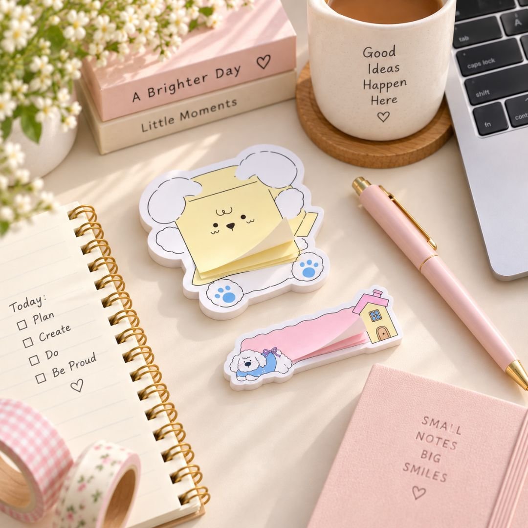 Cute Dog Sticky Notes Set – Puppy & House Designs - Image 5